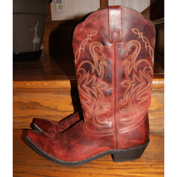 Smokey Mountain Boots Style 6471 Red Madison Pattern Women's Size 11 D - Picture 6 of 8
